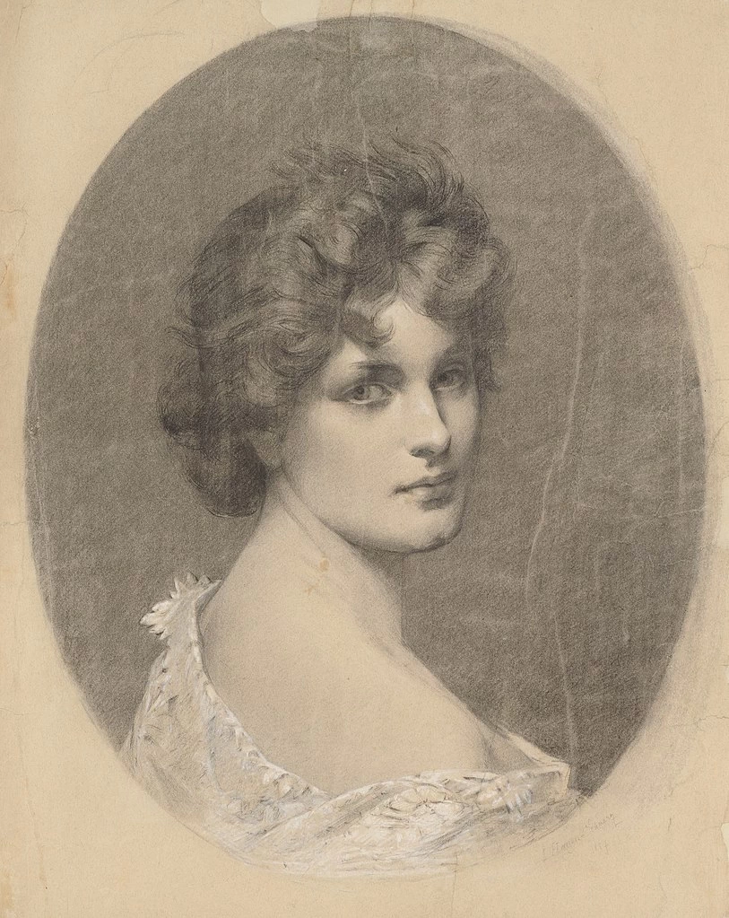 Julie Wilhelmine Hagen - Schwarz, Ritratto di giovane signora, Tartu Art Museum's painting collection 2
